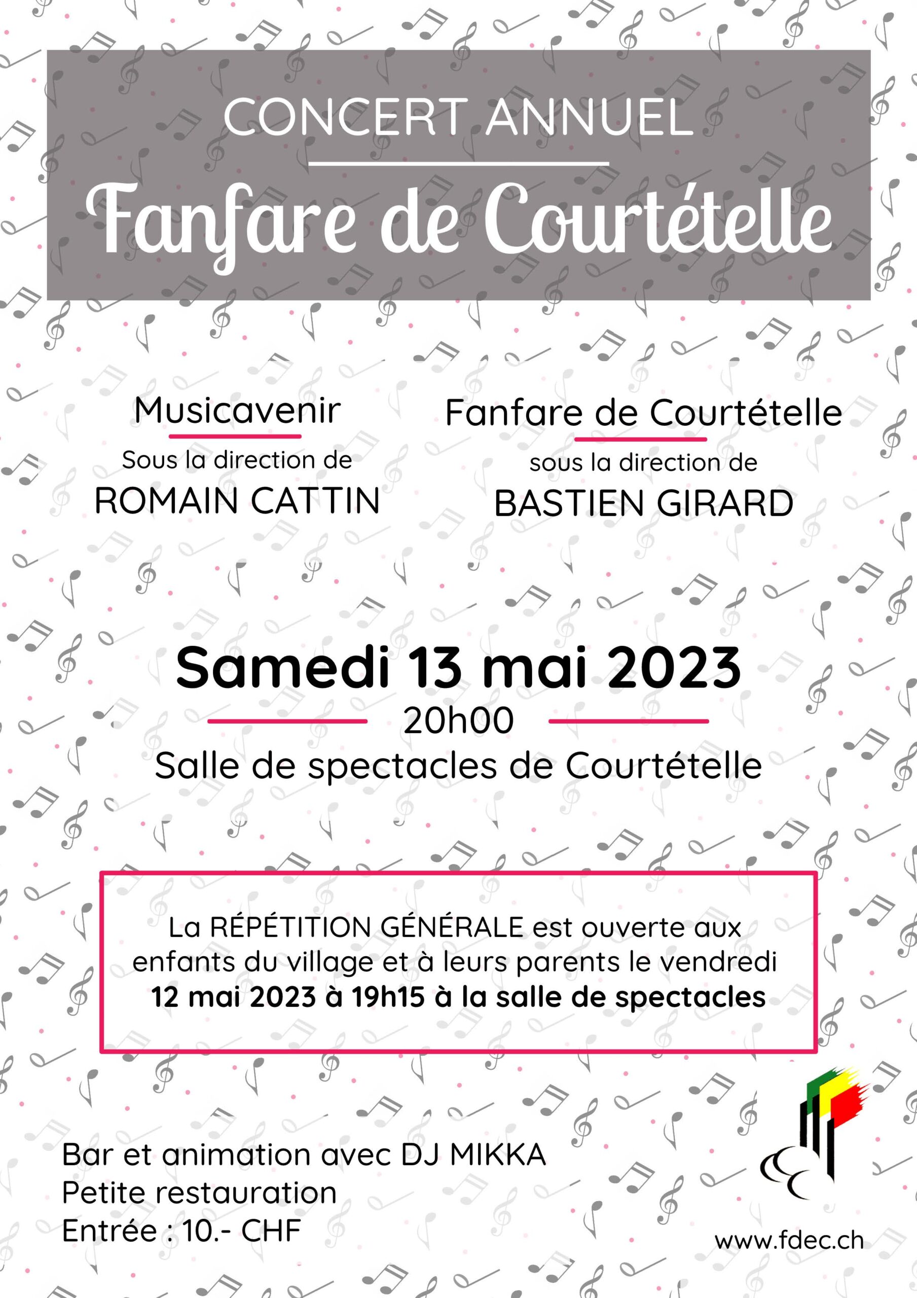 Concert annuel de la Fanfare de Courtételle