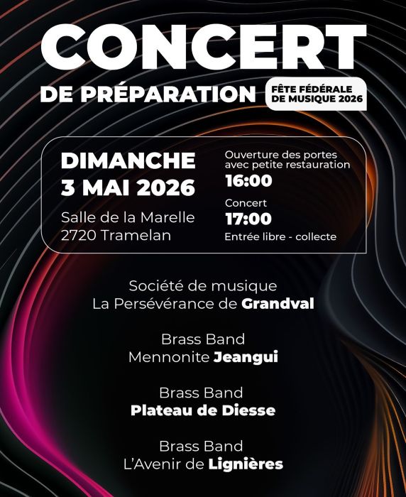 Concert de préparation fête fédérale de musique 2026